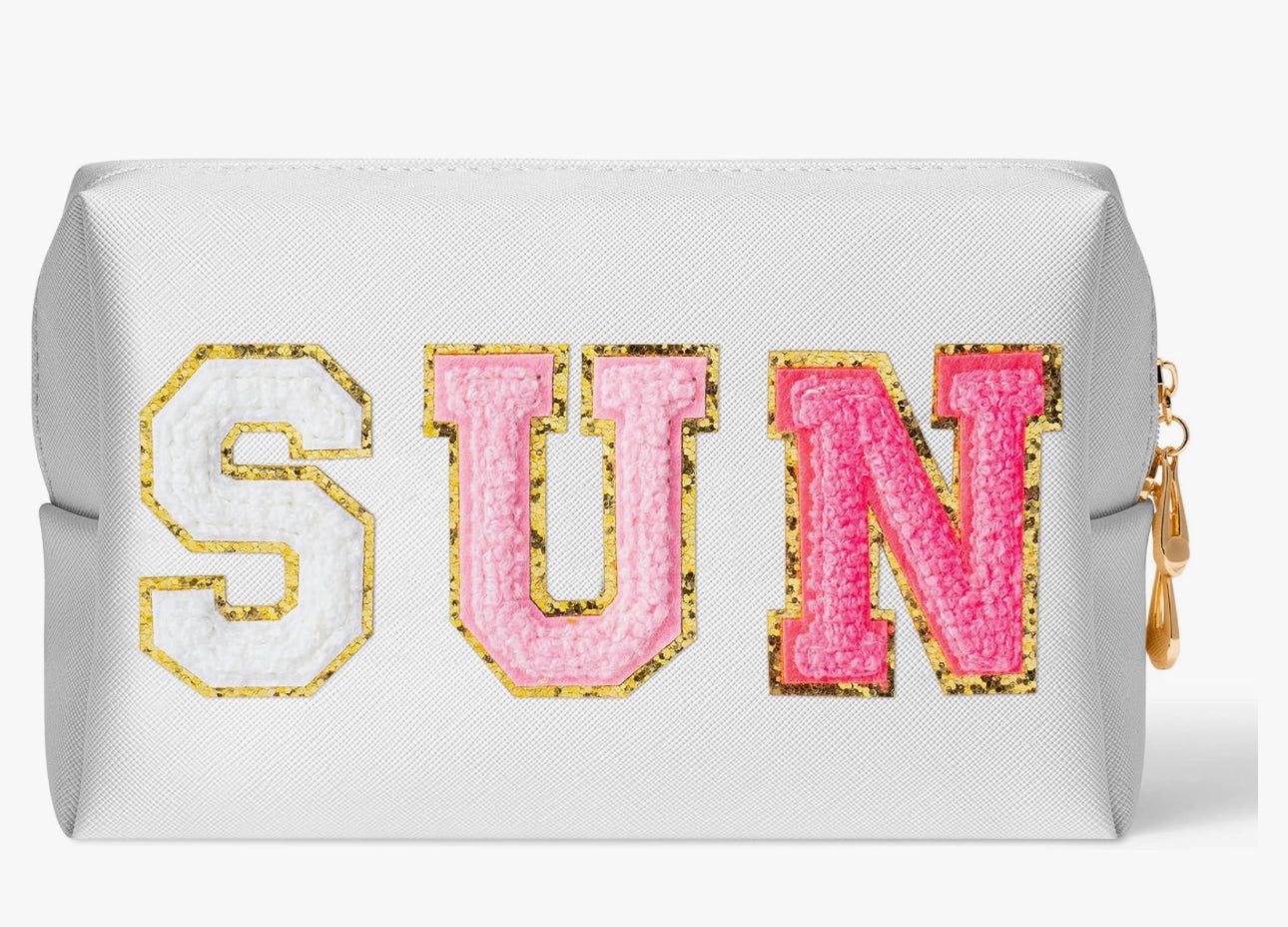 Varsity Letter Toiletry Bag- SUN